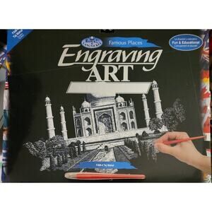 Royal Langnickel Famous Places FAM-4 Taj Mahal Engraving Art Silver Foil Kit